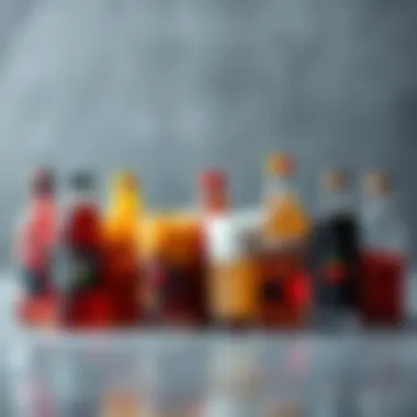 A variety of healthy liquid options