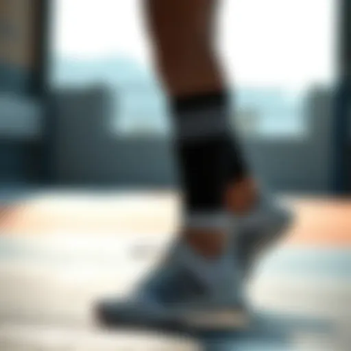 Dynamic athlete showcasing Adidas footwear in action