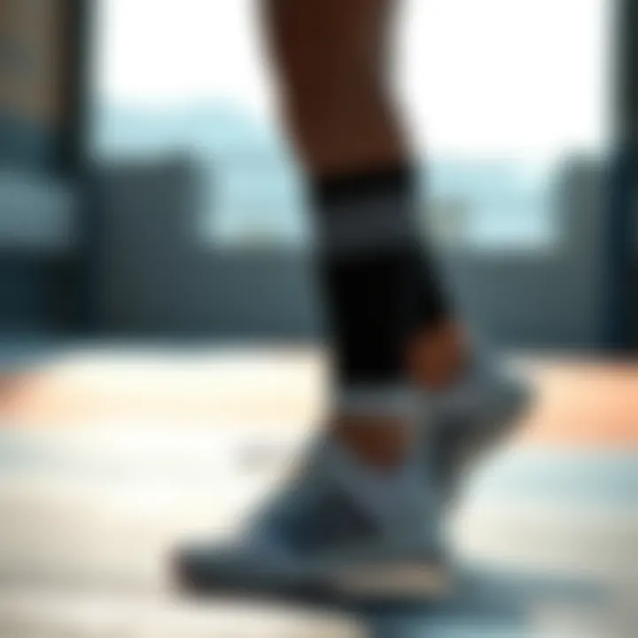 Dynamic athlete showcasing Adidas footwear in action