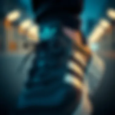 Close-up of Adidas technology in shoe design