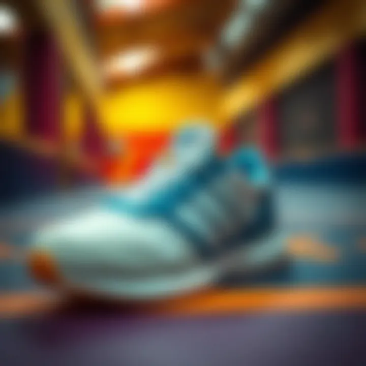 Stylish Adidas sports shoes in a vibrant setting