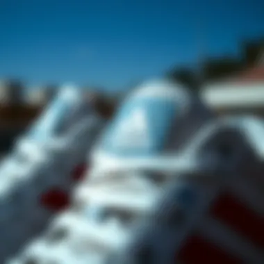 Close-up of the materials used in Adidas Breaknet shoes