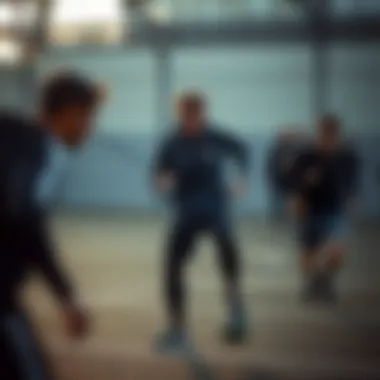 Performance demonstration of Adidas Breaknet during athletic activity