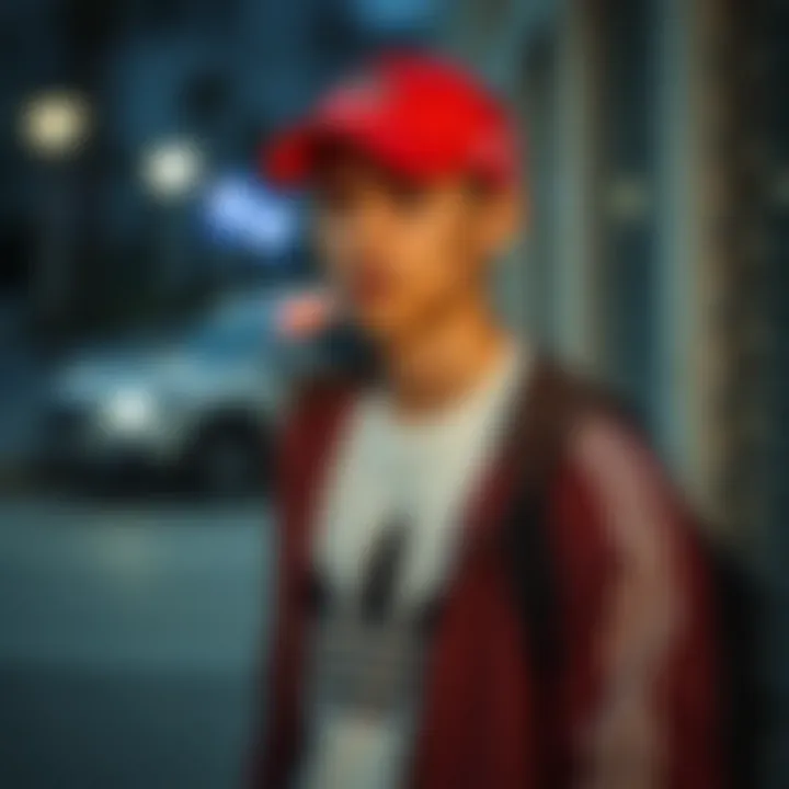 Casual outfit paired with Adidas cap