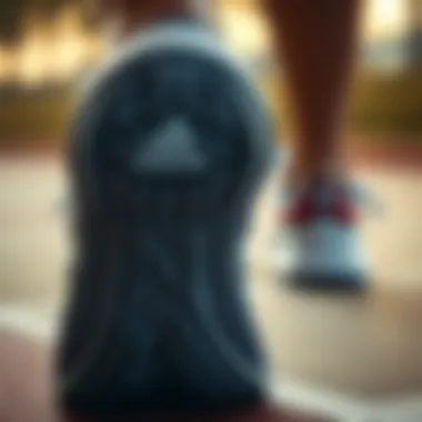 Close-up of adidas Courtbeat Siyah's cushioning technology for comfort.