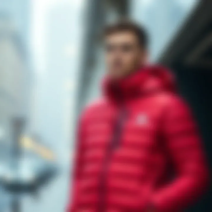 Adidas down jacket showcasing elegance and comfort