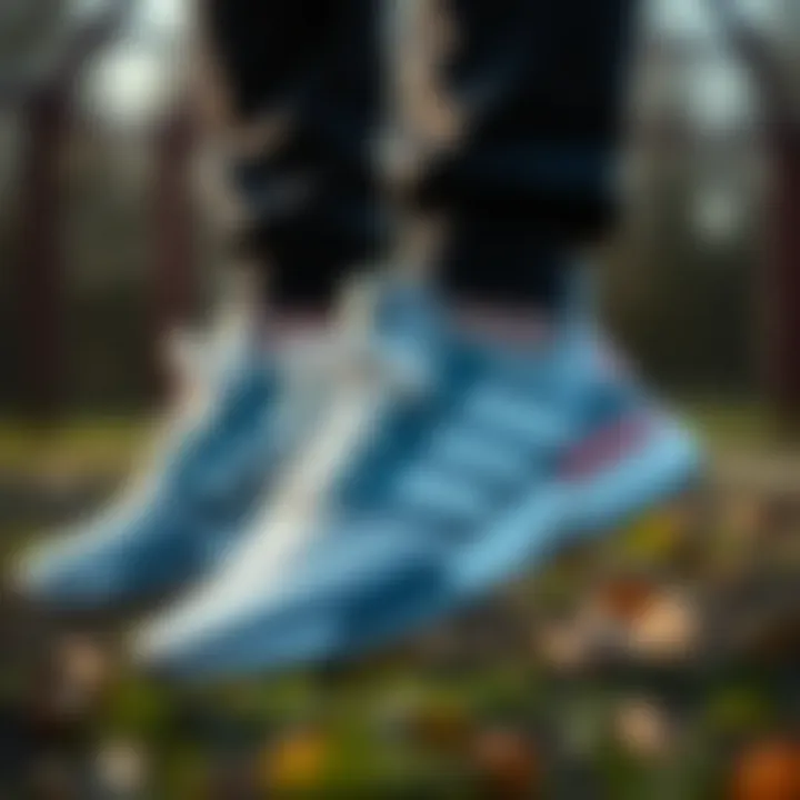 Close-up of the innovative design of Adidas Fortarun shoes