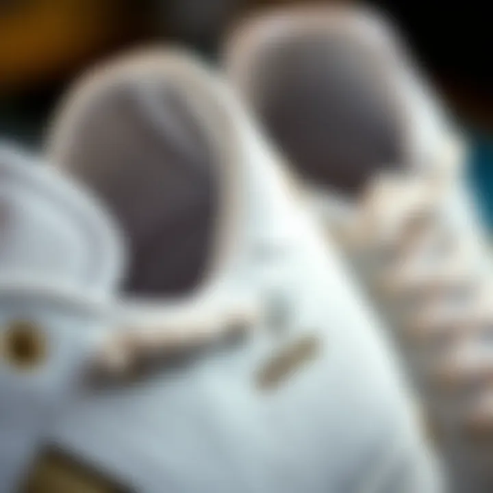 Close-up of Adidas Gazelle detailing emphasizing craftsmanship