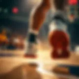 Dynamic performance of Adidas Hoops shoes during a basketball game