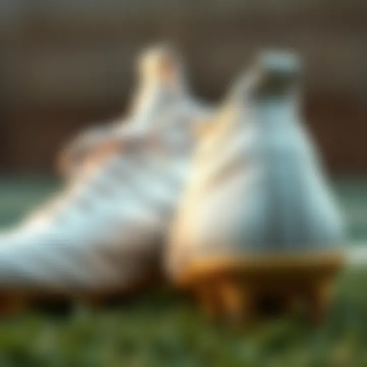 Texture of Kangaroo Leather Cleats Close-up view of adidas kangaroo leather soccer cleats showcasing texture