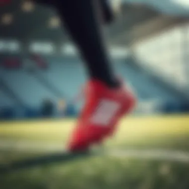 Agility in Action A soccer player demonstrating agility while wearing adidas kangaroo leather cleats
