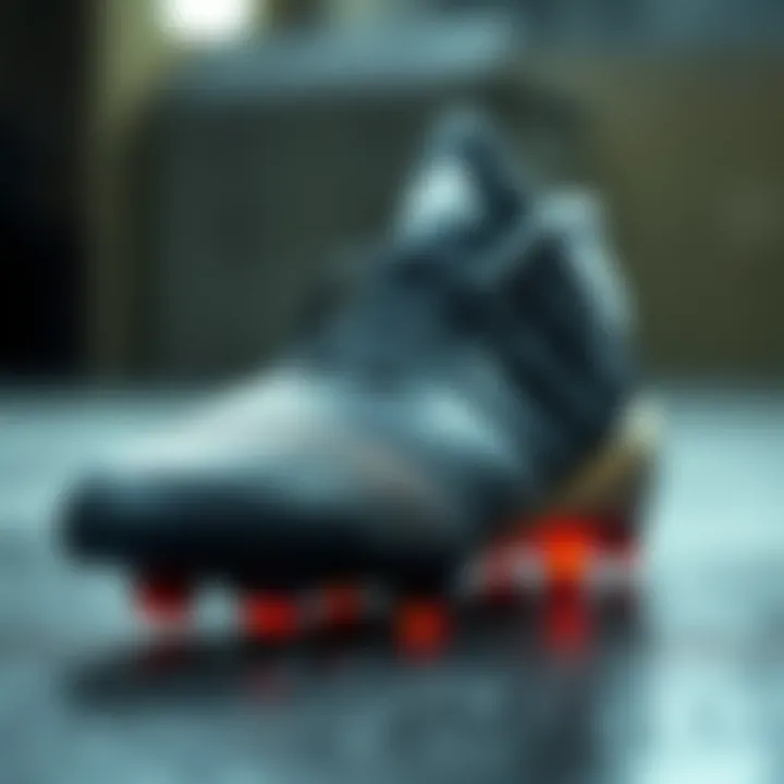 Close-up of advanced technology used in new adidas cleats