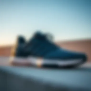 Sleek design of Adidas running shoes showcasing innovative technology