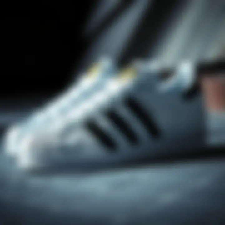 Classic Adidas Superstar Design Classic Adidas Superstar silhouette showcasing its iconic shell toe design.