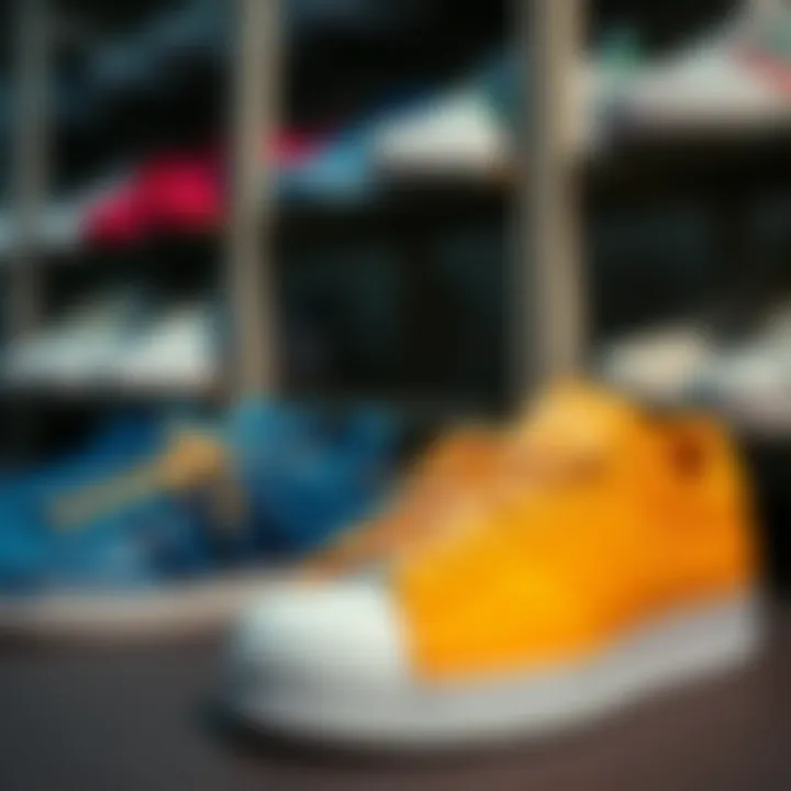 Diverse Adidas Superstar Color Collection A diverse collection of Adidas Superstar models presented in various colorways.