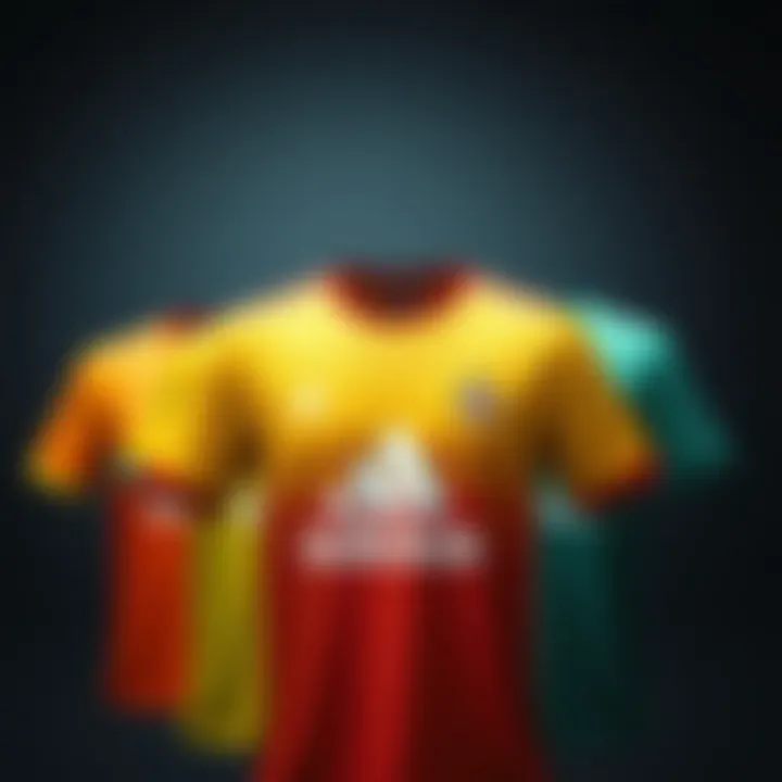 Adidas t-shirts showcasing various colors and designs