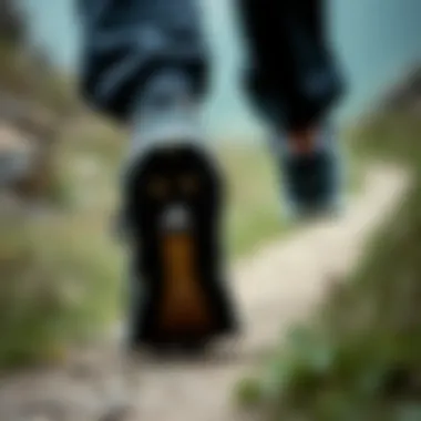 Adidas Walking Shoes in Real-World Use A person walking on a trail wearing Adidas walking shoes