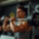 Demonstrating proper form of the reverse shoulder press