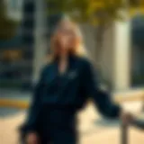 Elegant ASICS tracksuit in a chic urban setting