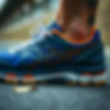 Comfort Technology in Asics Footwear Close-up of Asics shoe technology highlighting comfort features