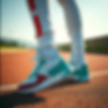 Merging Fashion with Athletic Excellence Athlete showcasing stylish sports shoes