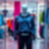 A stylish athletic outfit displayed on a mannequin in a vibrant store