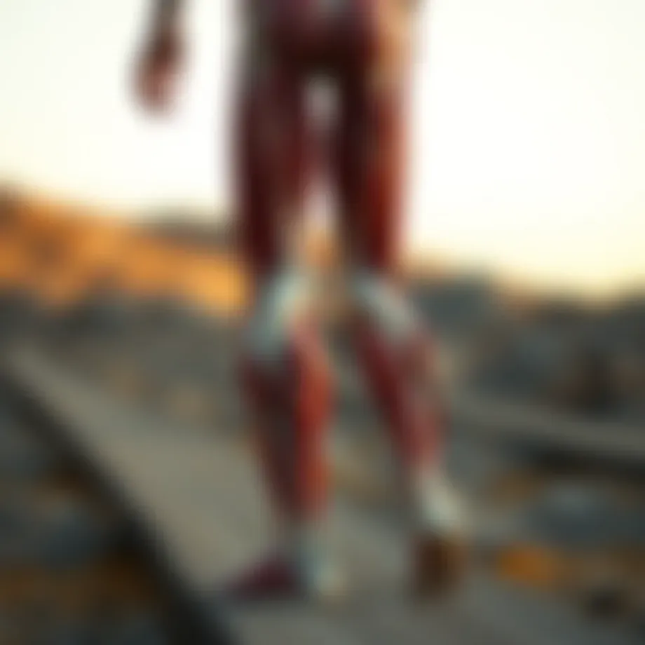 Illustration of leg muscle anatomy