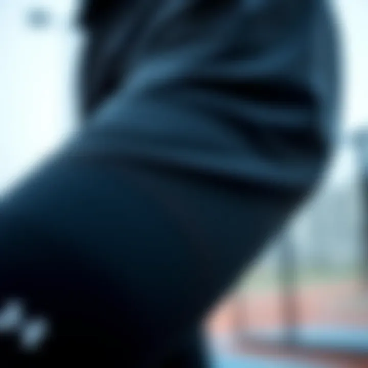 Breathable Fabric in Basketball Tights Close-up of breathable fabric in basketball tights