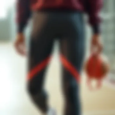 Fashionable basketball tights paired with trendy sports gear