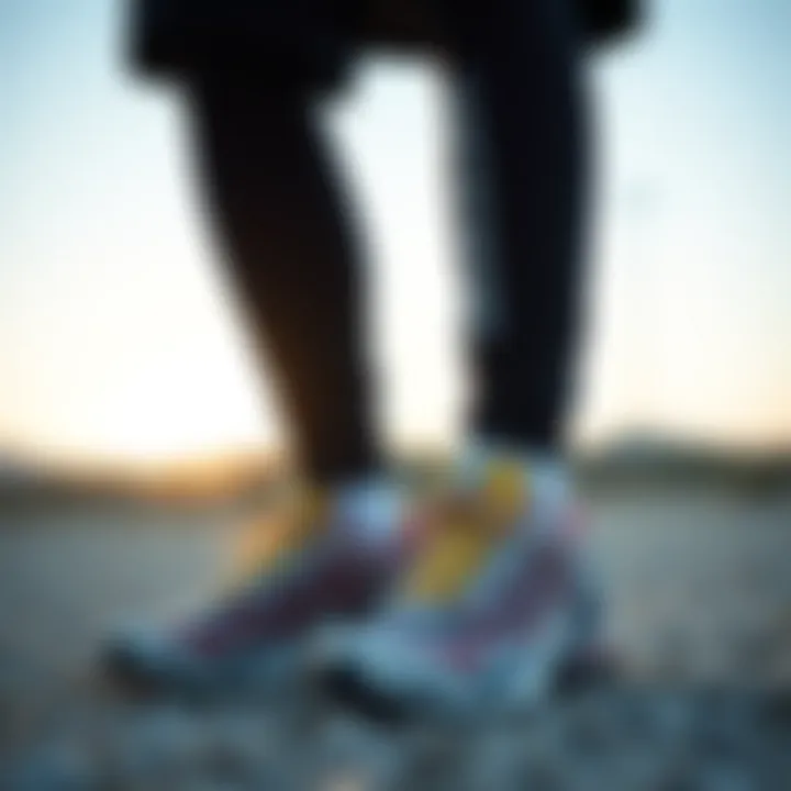 Fashionable outfit paired with Salomon shoes