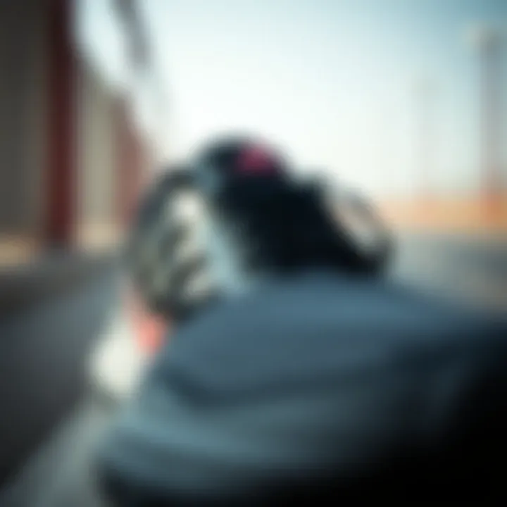 Close-up of a high-performance athletic shoe emphasizing design details