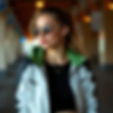 Elegant sporty jacket ensemble