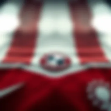 Detailed view of the Bayern Munich away jersey design elements