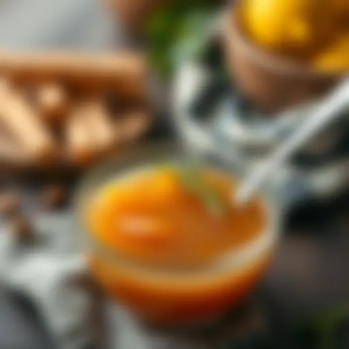 Close-up of a bowl filled with bone broth, highlighting its nutrients.