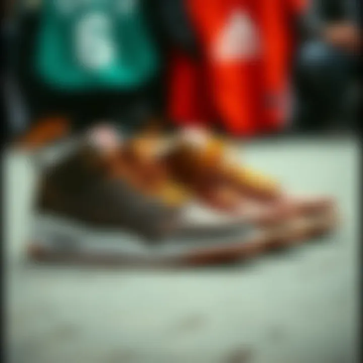 A selection of popular camp shoe brands arranged aesthetically