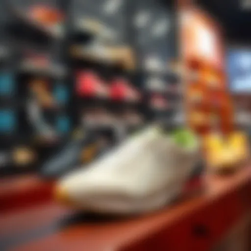Dynamic range of Cat sports shoes showcased in a retail setting