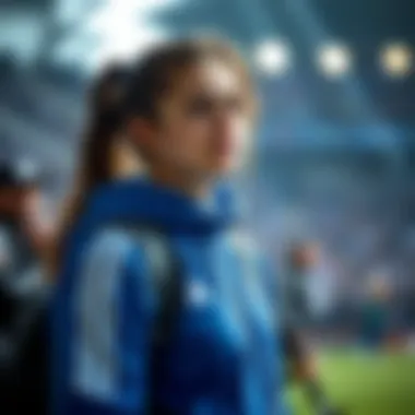 Chelsea fan showing off trendy athletic wear