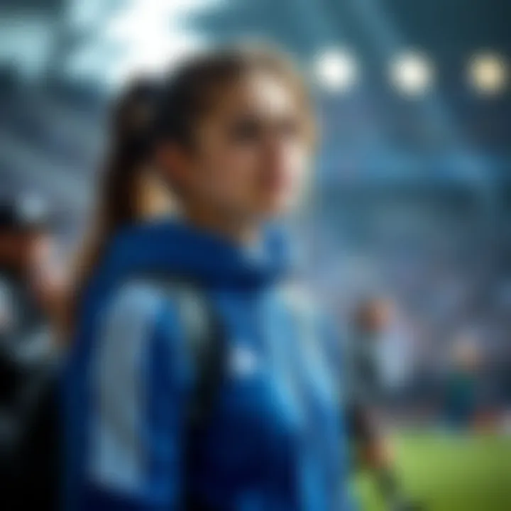 Chelsea fan showing off trendy athletic wear