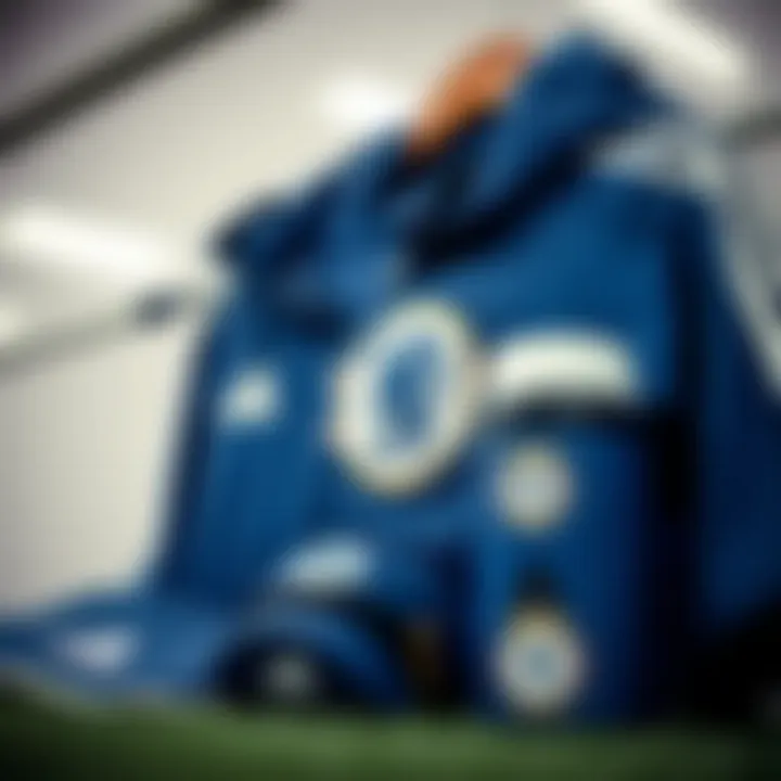 Collection of Chelsea sports gear and accessories