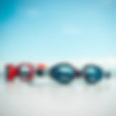 Comparison of different styles of swimmer goggles