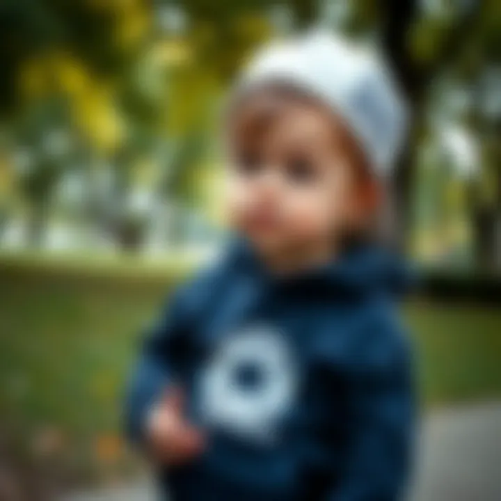 Stylish Baby in Converse Gear Stylish baby sporting Converse apparel in a park