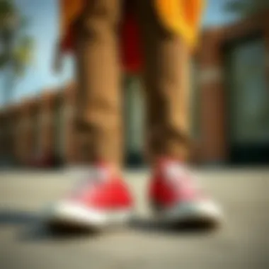 Different outfits paired with Converse shoes