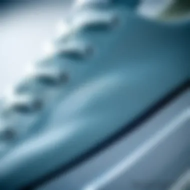 Close-up of Converse platform detailing and stitching