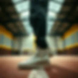 Stylish Converse sneakers in a dynamic sports setting