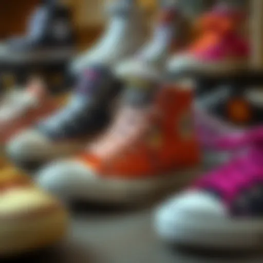 Diverse Designs of Converse Sneakers Various Converse sneaker models showcasing unique designs