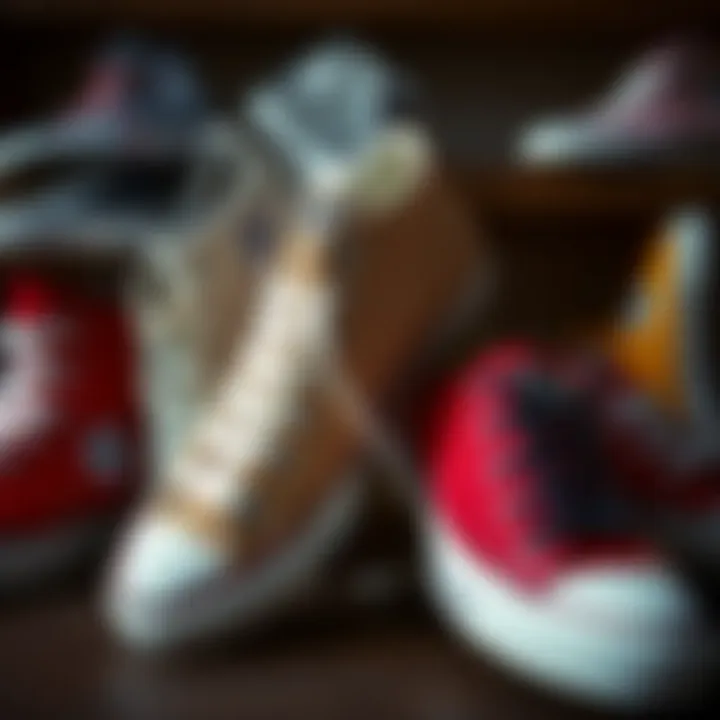 Diverse Styles of Converse Sneakers Different styles of Converse sneakers displayed creatively