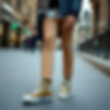 Fashionable outfit paired with Converse winter boots