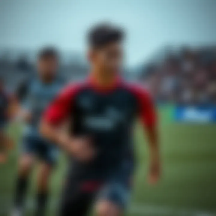 Dynamic action shot of players in Puma sportswear during a match