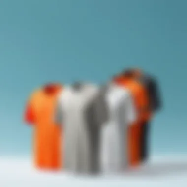 A range of colors and styles in athletic shirts