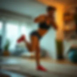 Dynamic leg workout in a home setting